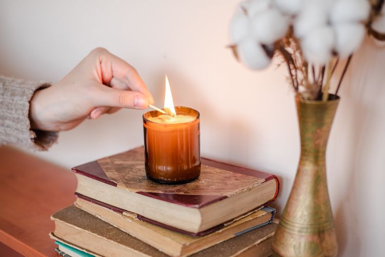 Candles in Cut Bottles 